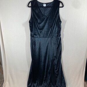 Spirit Disney Villains Womens Maxi Dress XL Black Side Slit Costume Cosplay Goth